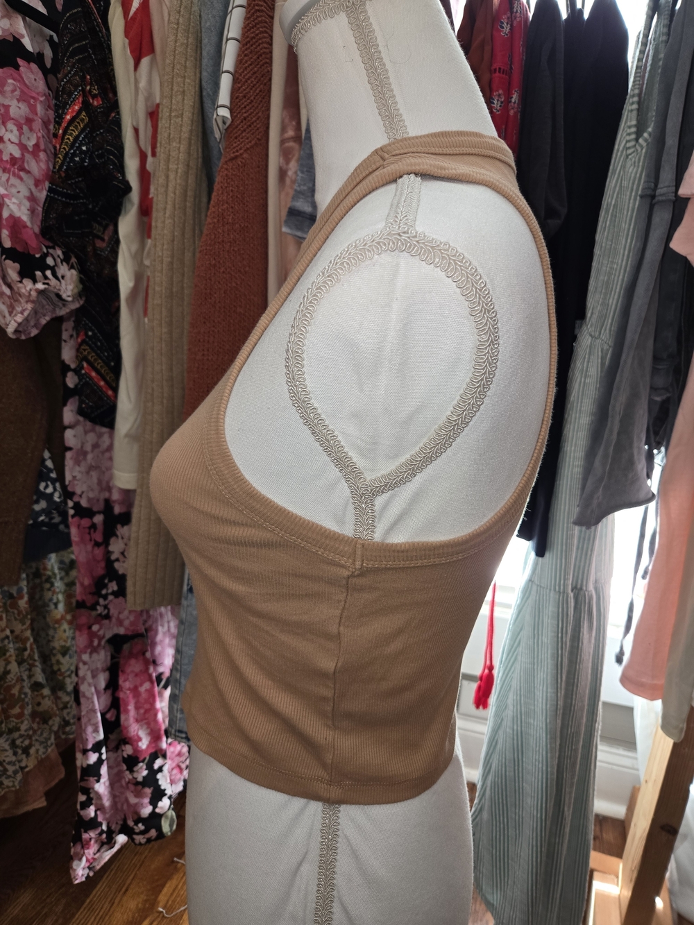 Anthropologie Camel Ribbed Racerback Tank - Picture 2 of 5